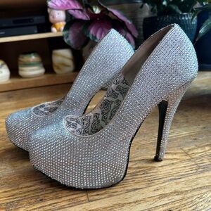 BORDELLO RHINESTONE PLATFORMS